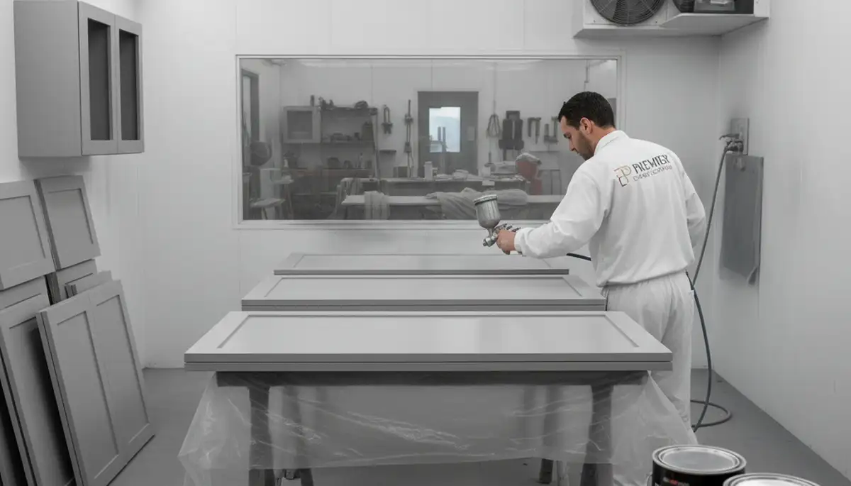 Cabinet painting service in Peoria, IL for durable, professional kitchen cabinet refinishing