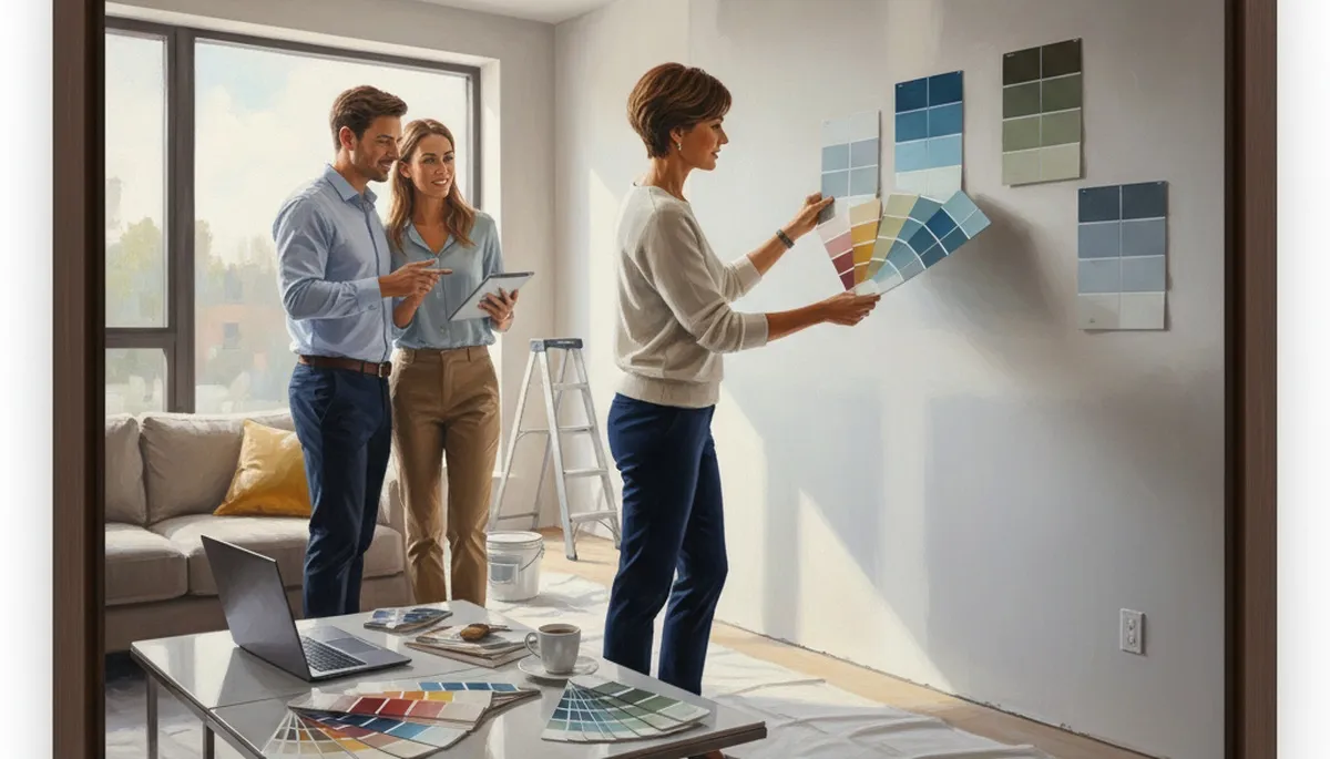 Peoria, IL painters offering professional color consultation for home interior paint palettes