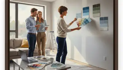 Peoria, IL painters offering professional color consultation for home interior paint palettes