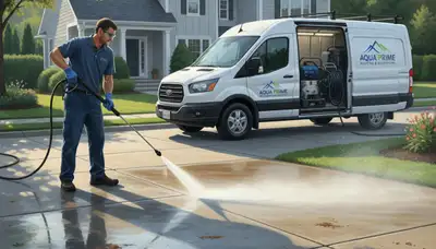 Concrete pressure cleaning service in Peoria, IL for driveways, sidewalks, and patios