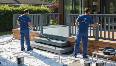 Professional deck painting in Peoria, IL for durable wood protection and curb appeal