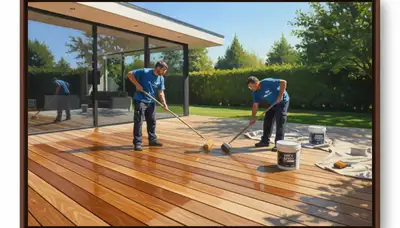 Deck sealing service in Peoria, IL by Peoria Paint Pros protects wood from weather damage