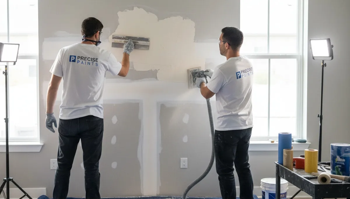 Peoria, IL drywall repair by Peoria Paint Pros fixing cracks, dents, and moisture damage