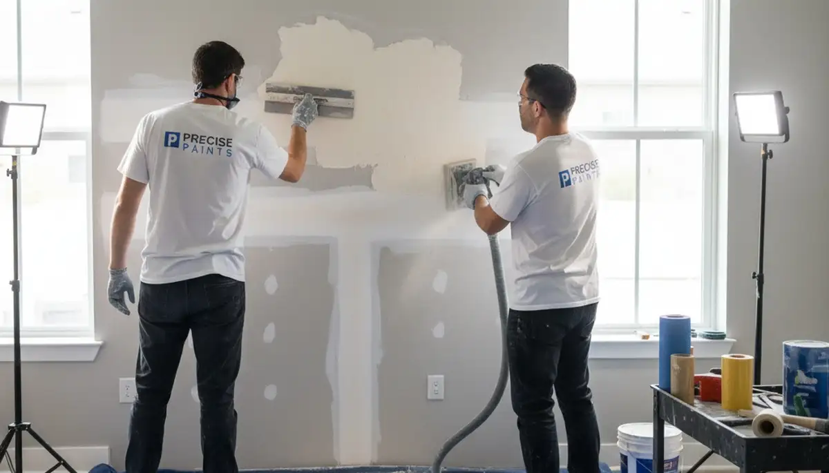 Peoria, IL drywall repair by Peoria Paint Pros fixing cracks, dents, and moisture damage