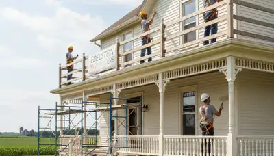 Professional painter providing interior painting services in Peoria, IL