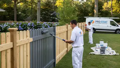 Fence painting service in Peoria, IL protecting wood and metal fences with a fresh finish