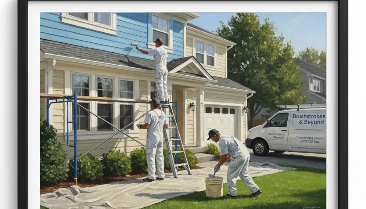 Peoria, IL house painters applying durable exterior paint for local homes