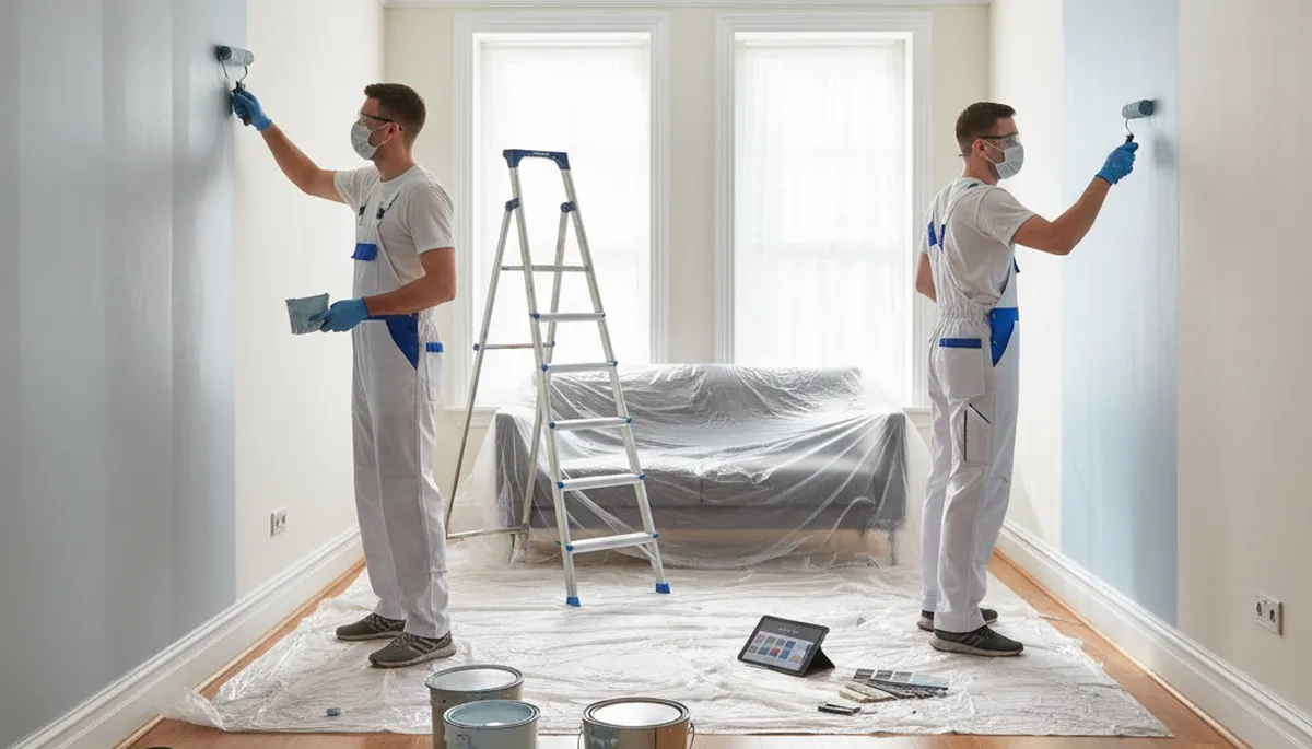 Interior house painting service in Peoria, IL with fresh walls, ceilings, and trim finish