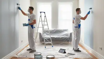 Interior house painting service in Peoria, IL with fresh walls, ceilings, and trim finish