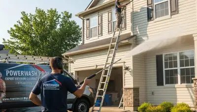Vinyl siding pressure cleaning in Peoria, IL for a cleaner, brighter exterior